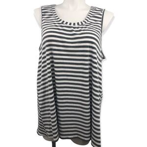 Torrid gray and white striped sleeveless tank size 3